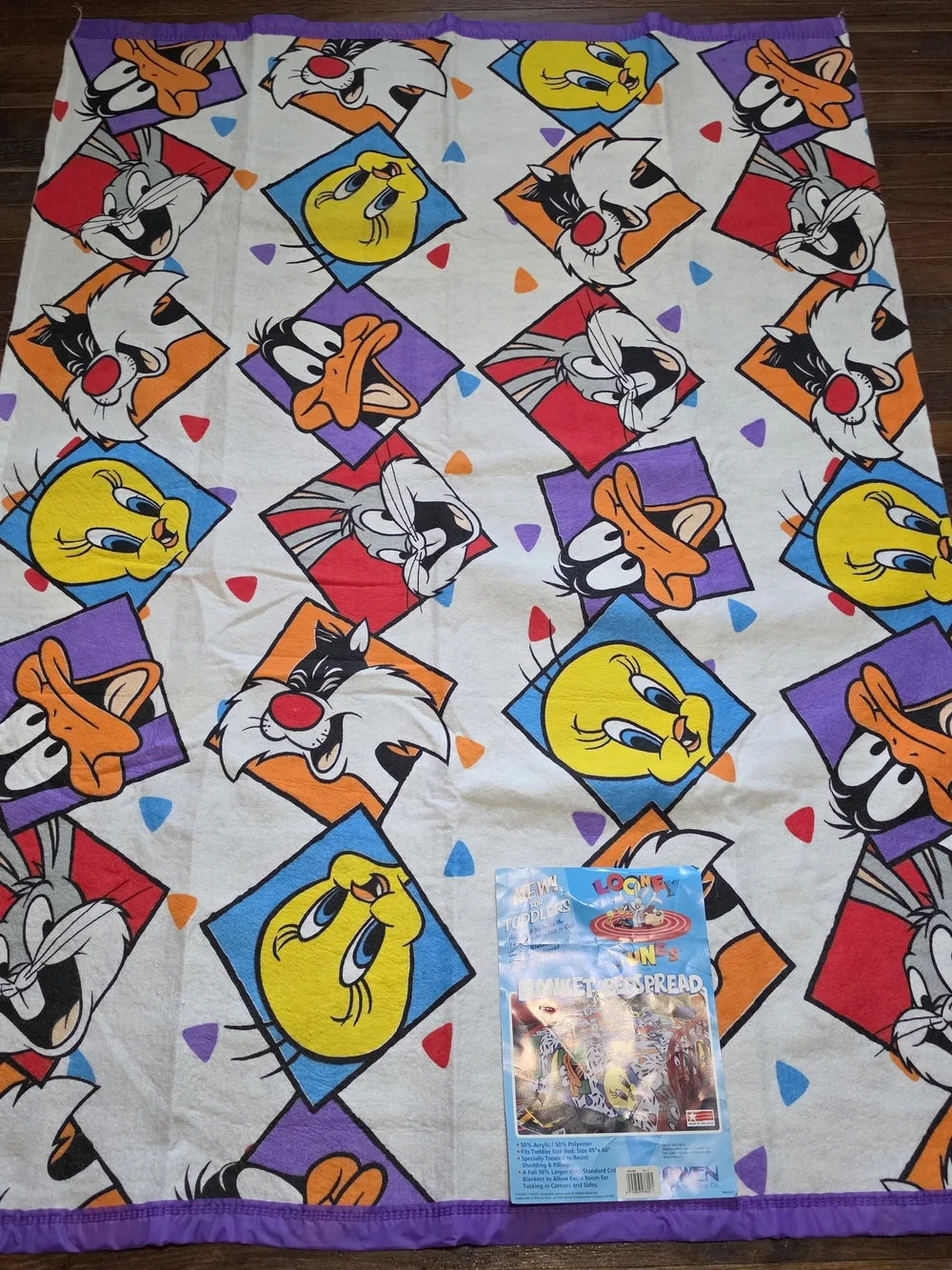 Vintage Looney Tunes Toddler Blanket/Bedspread